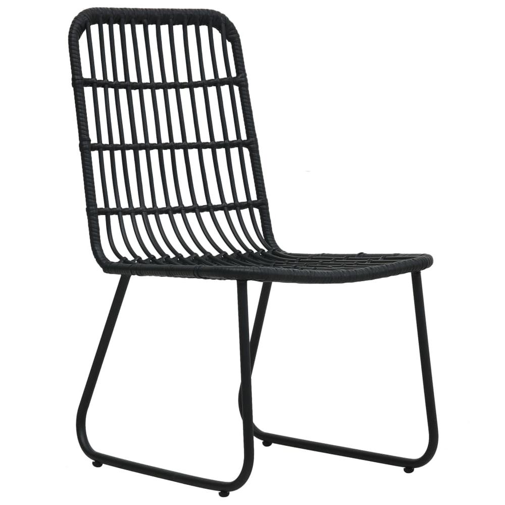 vidaXL Garden Chairs 2 pcs Poly Rattan Black, 48584. Picture 2