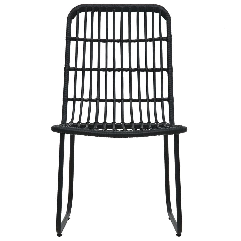 vidaXL Garden Chairs 2 pcs Poly Rattan Black, 48584. Picture 3