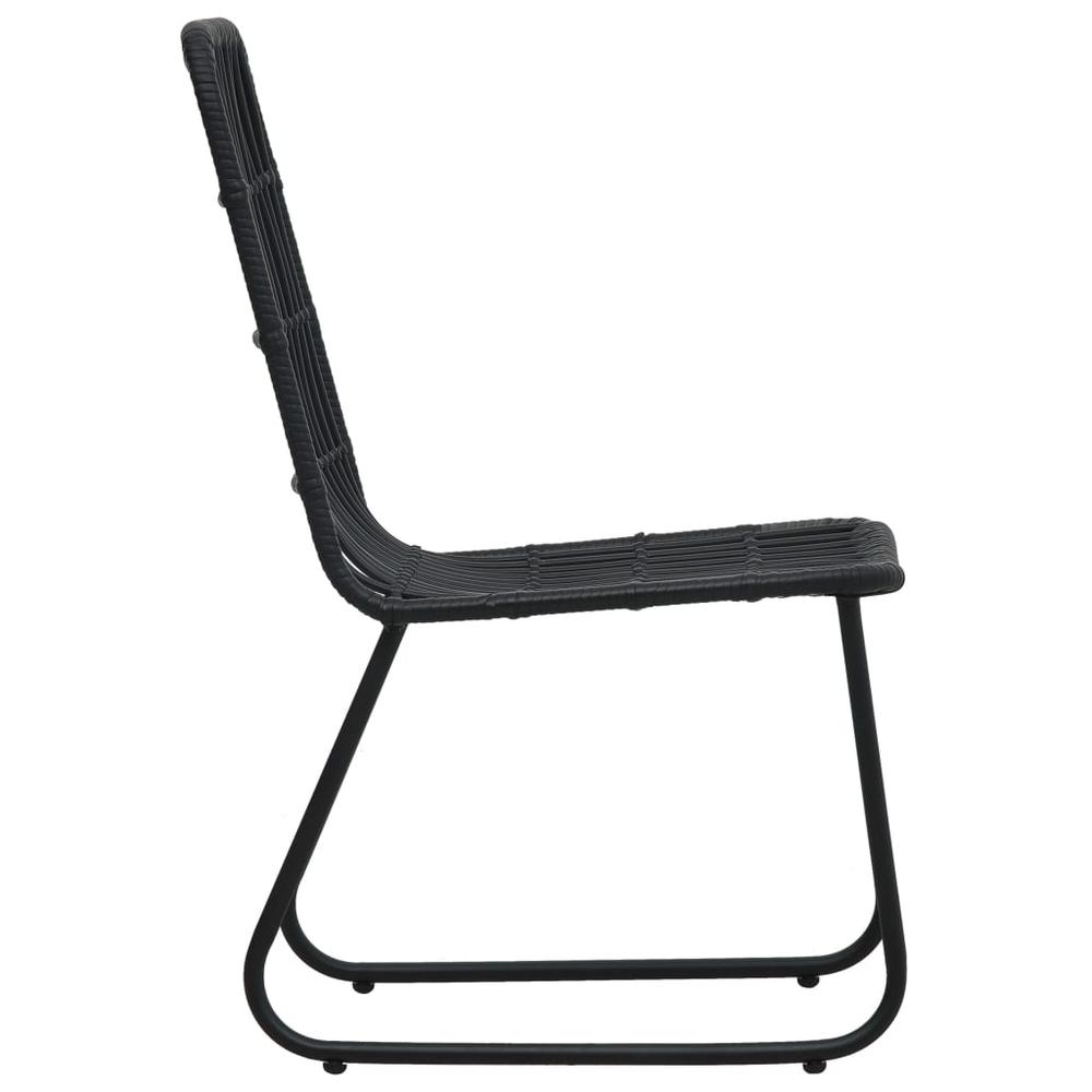 vidaXL Garden Chairs 2 pcs Poly Rattan Black, 48584. Picture 4