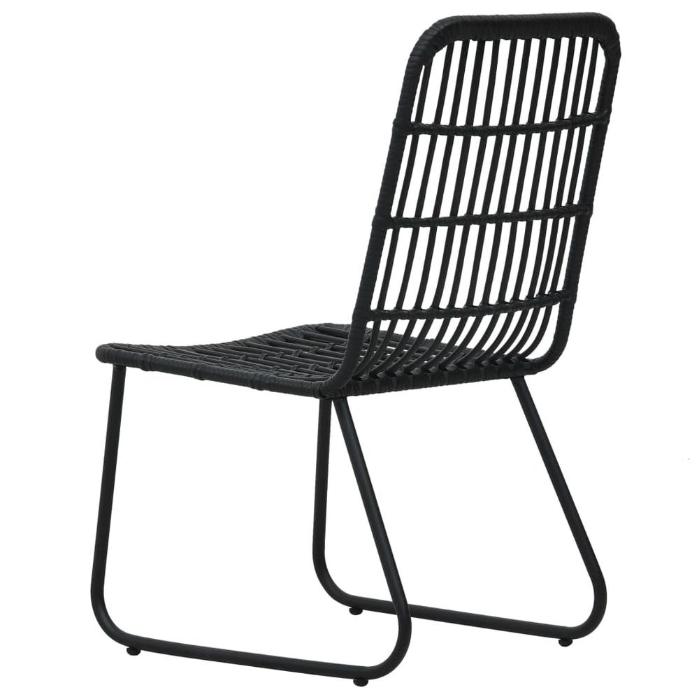 vidaXL Garden Chairs 2 pcs Poly Rattan Black, 48584. Picture 5
