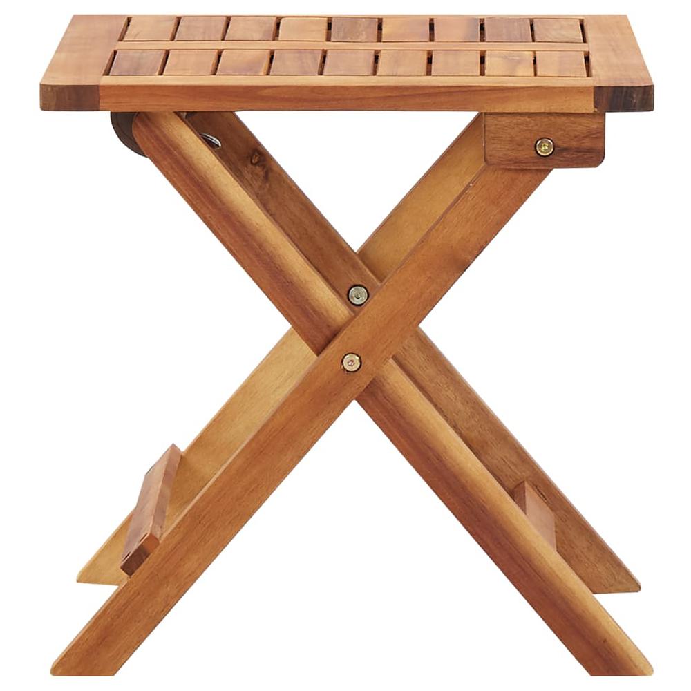 vidaXL Folding Garden Coffee Table 15.7"x15.7"x15.7" Solid Acacia Wood, 46005. Picture 3