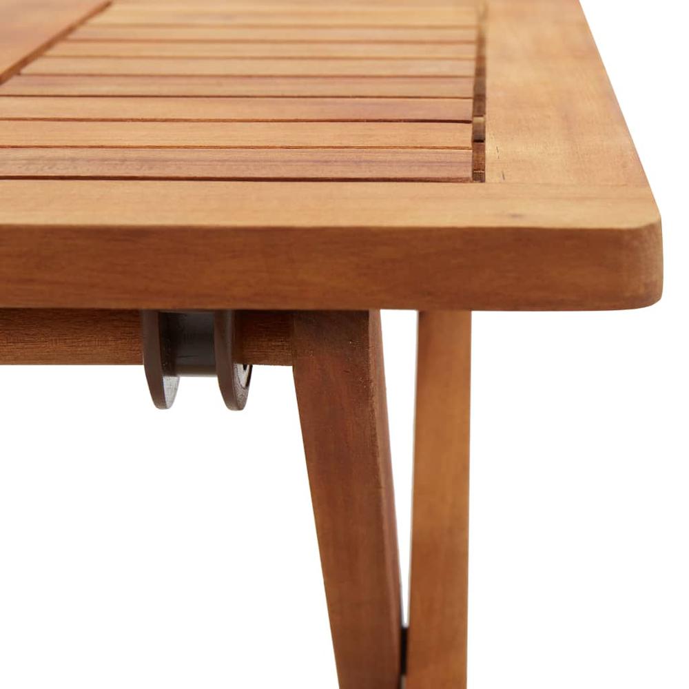 vidaXL Folding Garden Coffee Table 15.7"x15.7"x15.7" Solid Acacia Wood, 46005. Picture 4