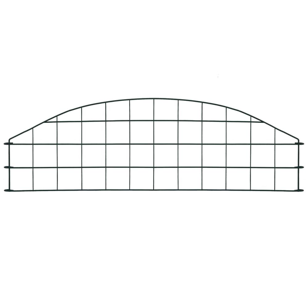 Arched Garden Fence Set 30.4"x10.2" Green. Picture 1