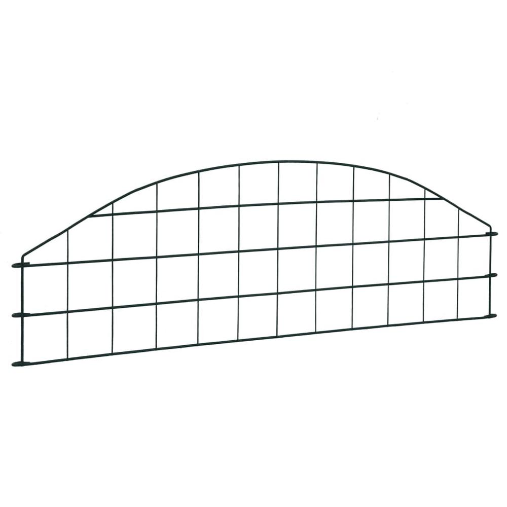 Arched Garden Fence Set 30.4"x10.2" Green. Picture 2