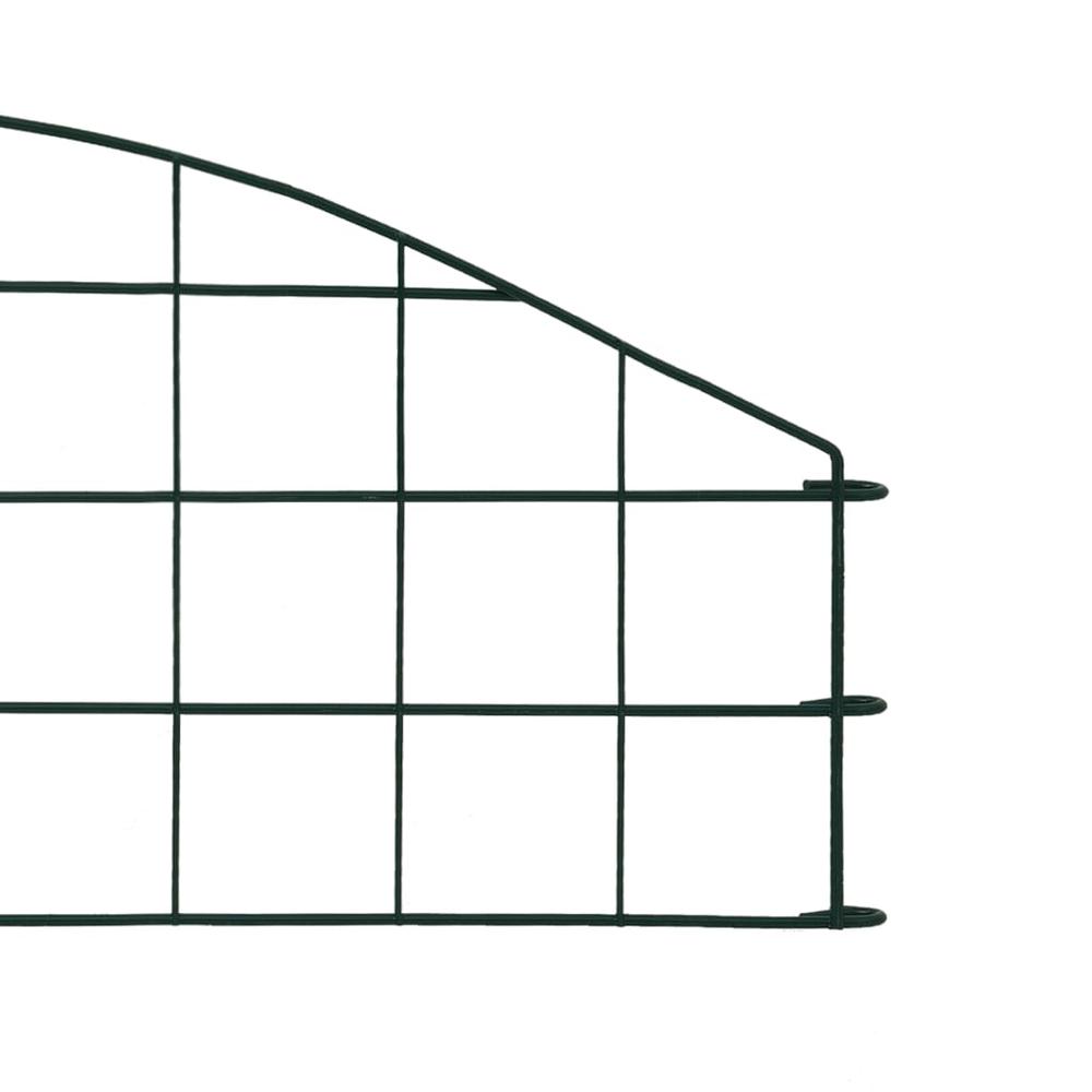 Arched Garden Fence Set 30.4"x10.2" Green. Picture 3