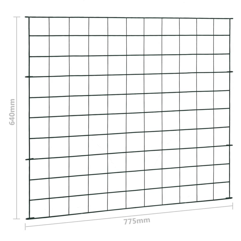 Garden Fence Set 30.5"x25.2" Green. Picture 6