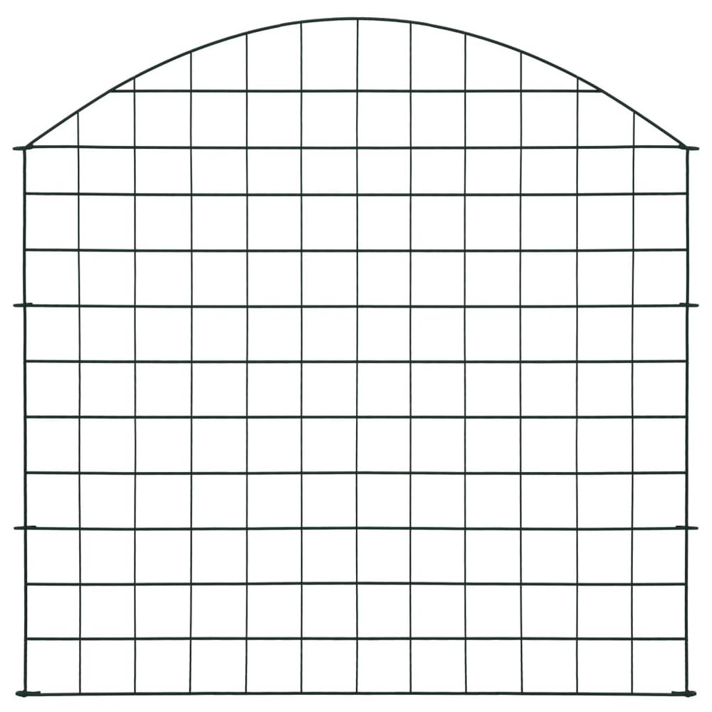 Arched Garden Fence Set 30.5"x30.9" Green. Picture 1