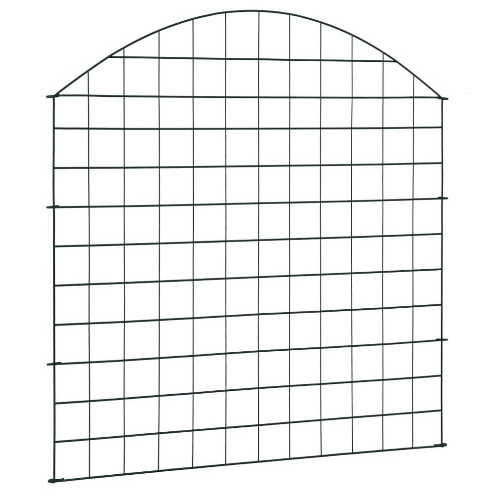 Arched Garden Fence Set 30.5"x30.9" Green. Picture 2
