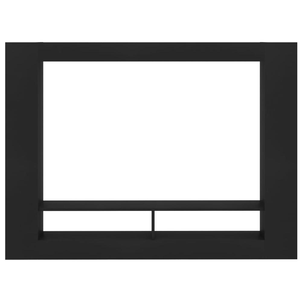 vidaXL TV Cabinet Black 59.8"x8.7"x44.5" Chipboard, 800739. Picture 4