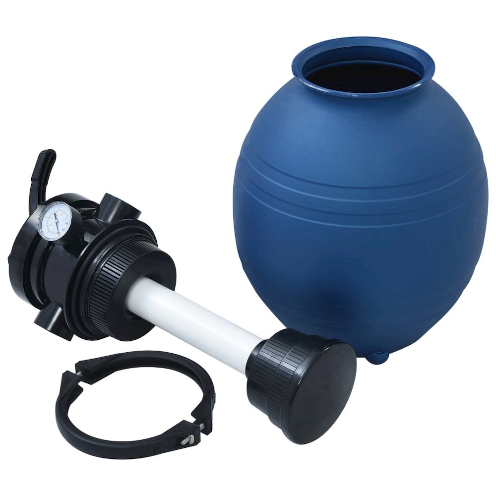 vidaXL Pool Sand Filter with 4 Position Valve Blue 11.8", 92246. Picture 4