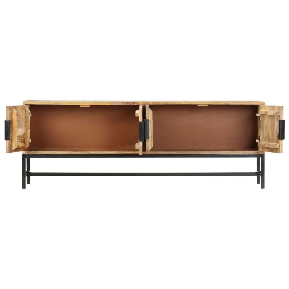 vidaXL TV Cabinet 55.1"x11.8"x19.7" Solid Mango Wood, 285863. Picture 5