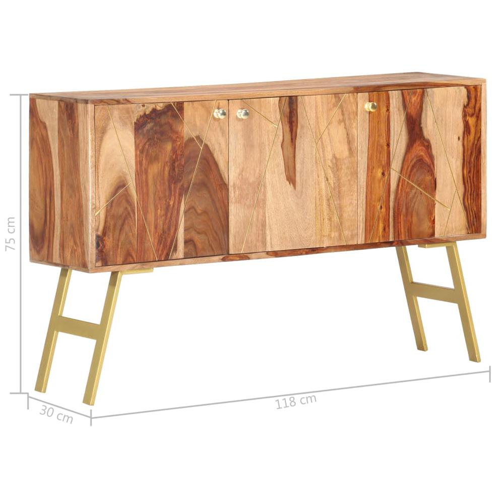 vidaXL Sideboard 46.5"x11.8"x29.5" Solid Sheesham Wood, 285874. Picture 6
