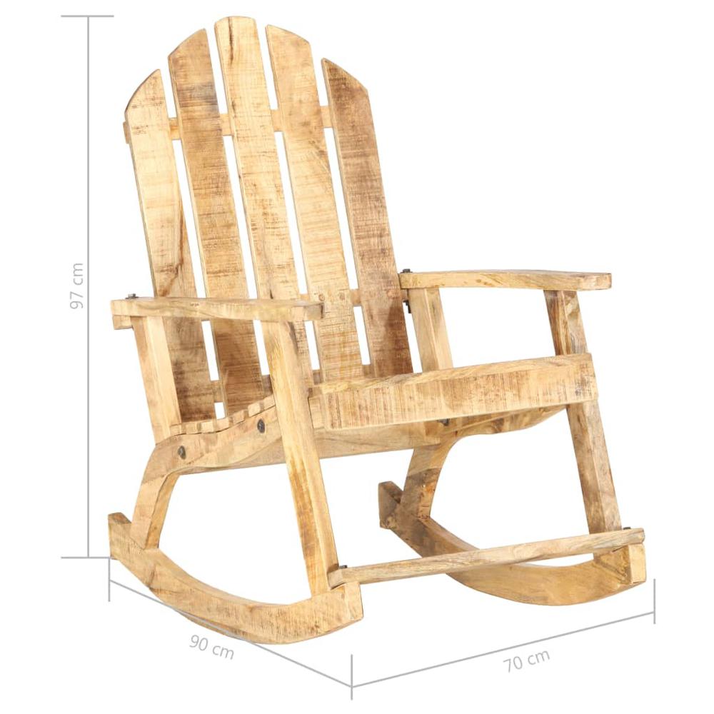 vidaXL Garden Rocking Chair Solid Mango Wood. Picture 7