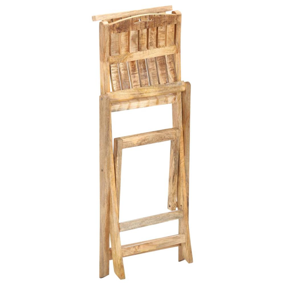 vidaXL Folding Patio Bar Chairs 2 pcs Solid Mango Wood. Picture 5