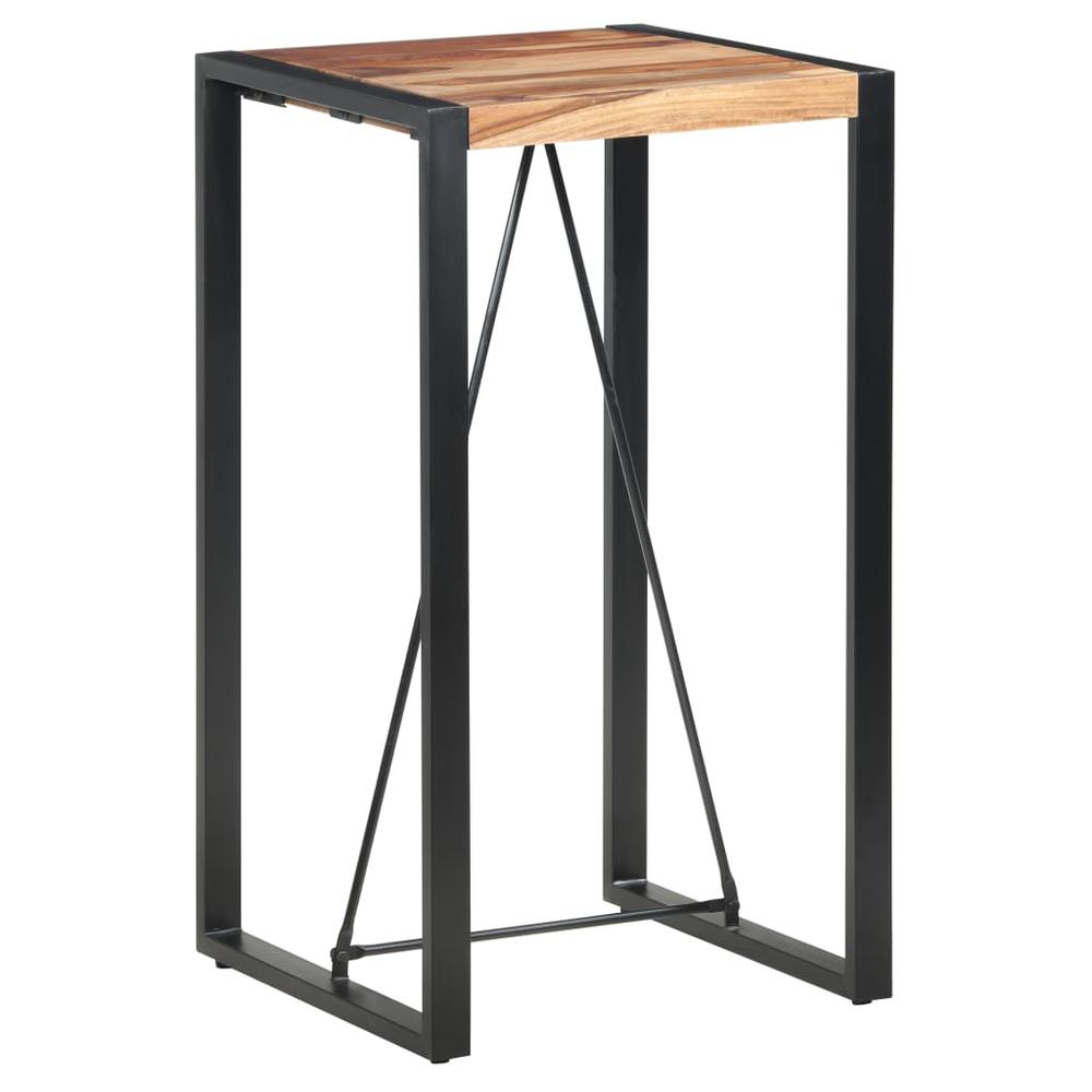 vidaXL Bar Table 23.6"x23.6"x43.3" Solid Sheesham Wood. Picture 6