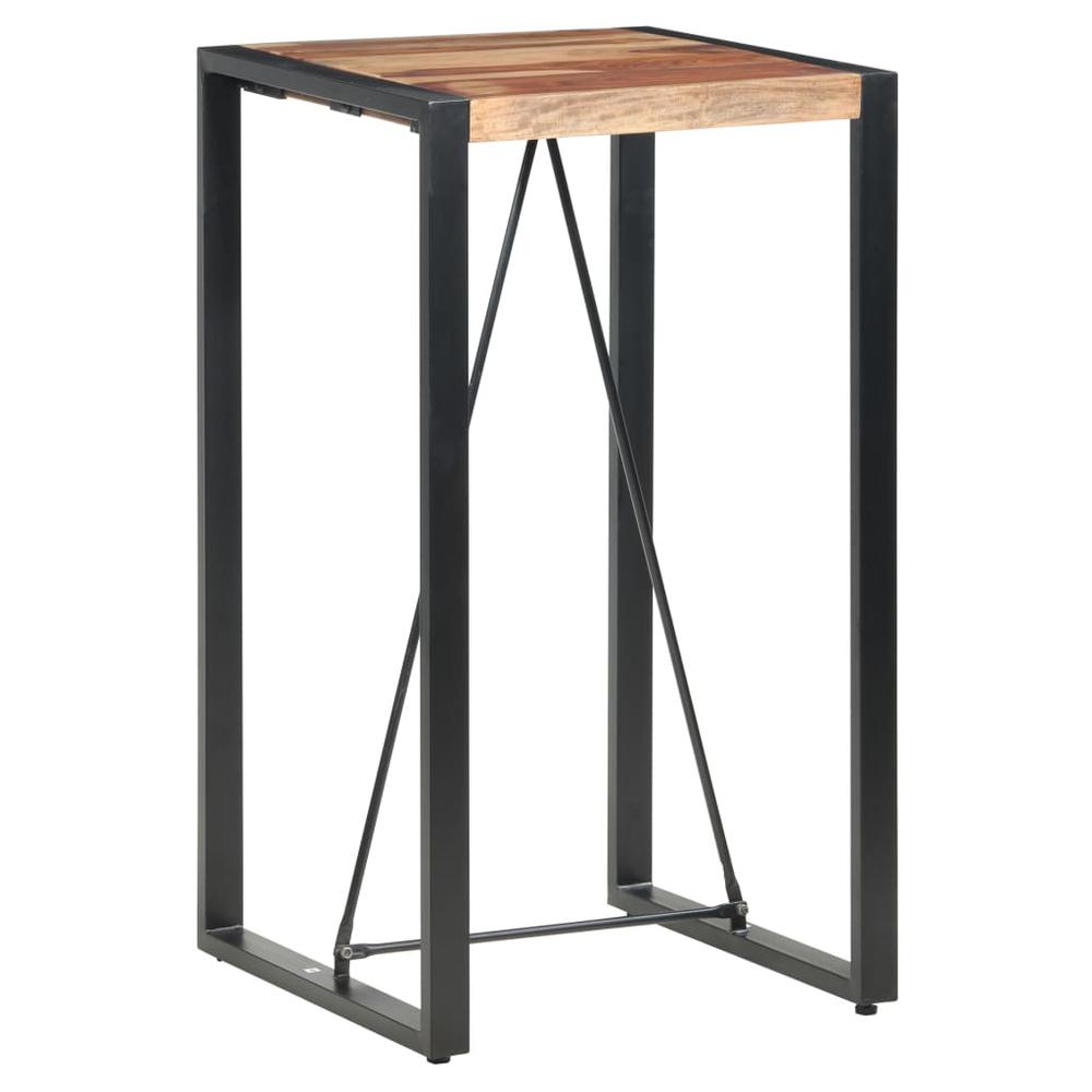 vidaXL Bar Table 23.6"x23.6"x43.3" Solid Sheesham Wood. Picture 7