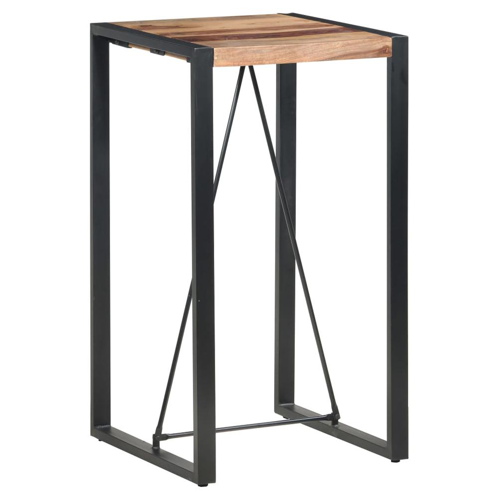 vidaXL Bar Table 23.6"x23.6"x43.3" Solid Sheesham Wood. Picture 9