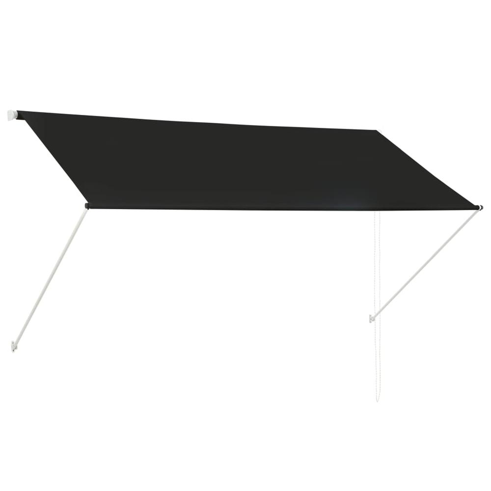 vidaXL Retractable Awning 98.4"x59.1" Anthracite, 48851. Picture 2