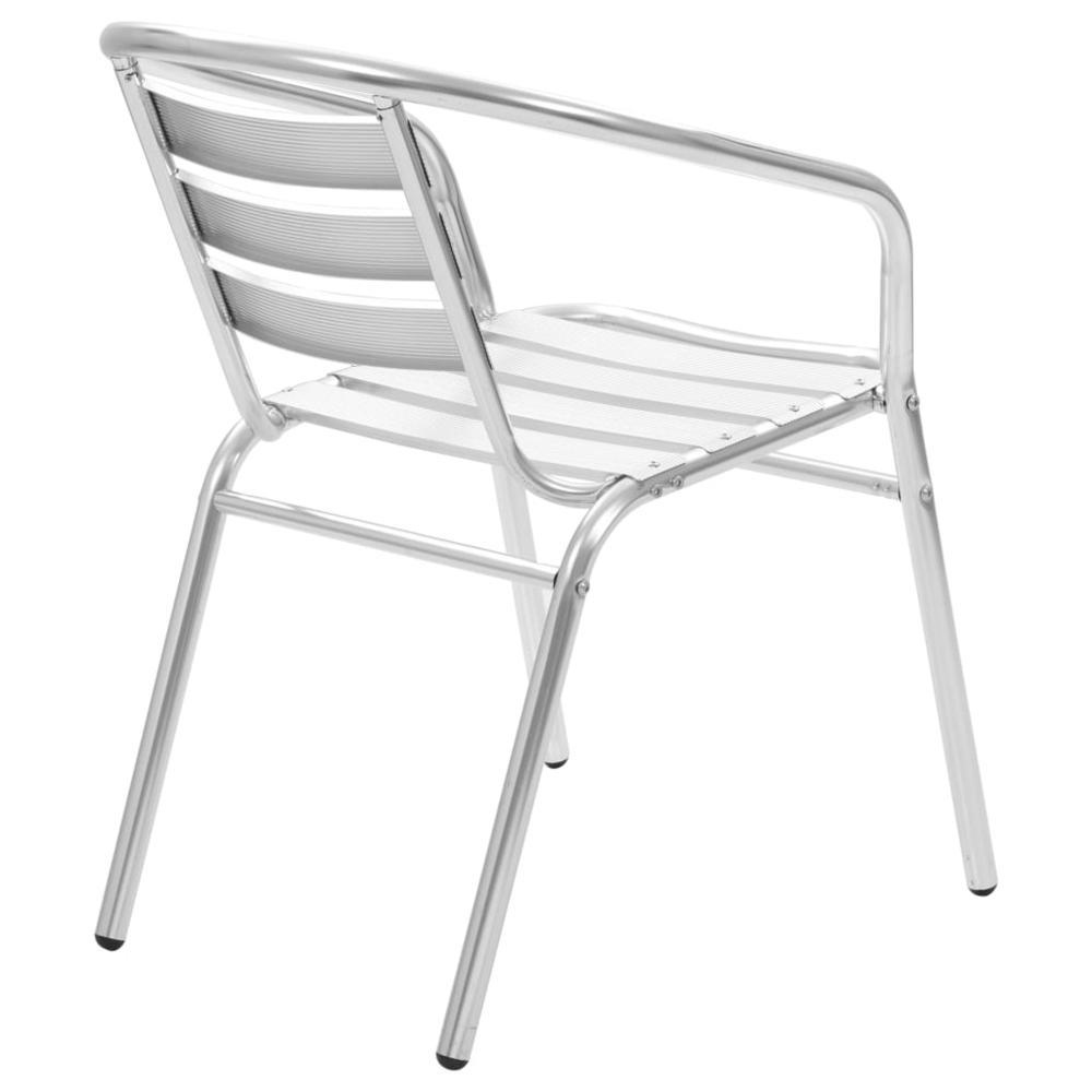 vidaXL Stackable Patio Chairs 4 pcs Aluminum. Picture 5