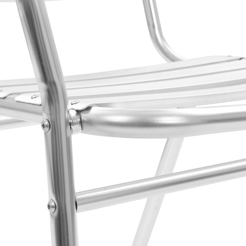 vidaXL Stackable Patio Chairs 4 pcs Aluminum. Picture 8