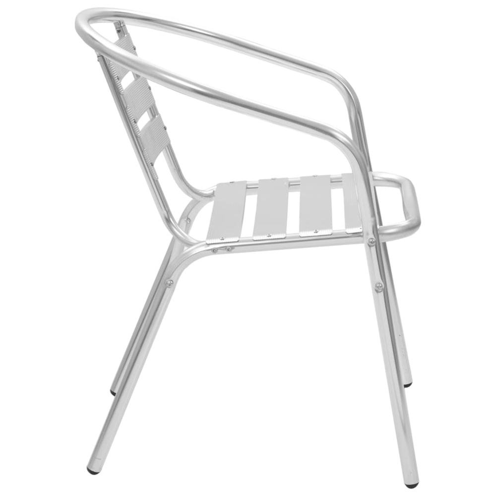 vidaXL Stackable Patio Chairs 2 pcs Aluminum. Picture 5