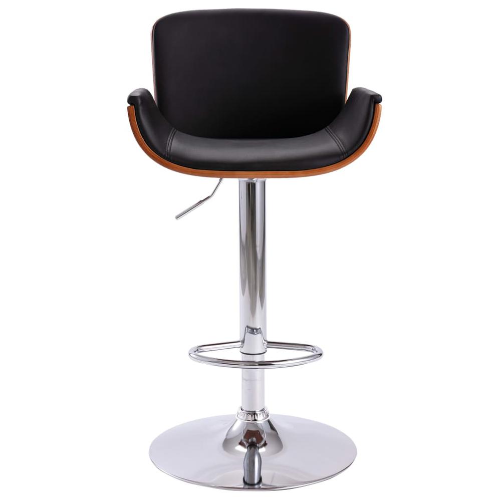 Bar Stool Black Faux Leather. Picture 1