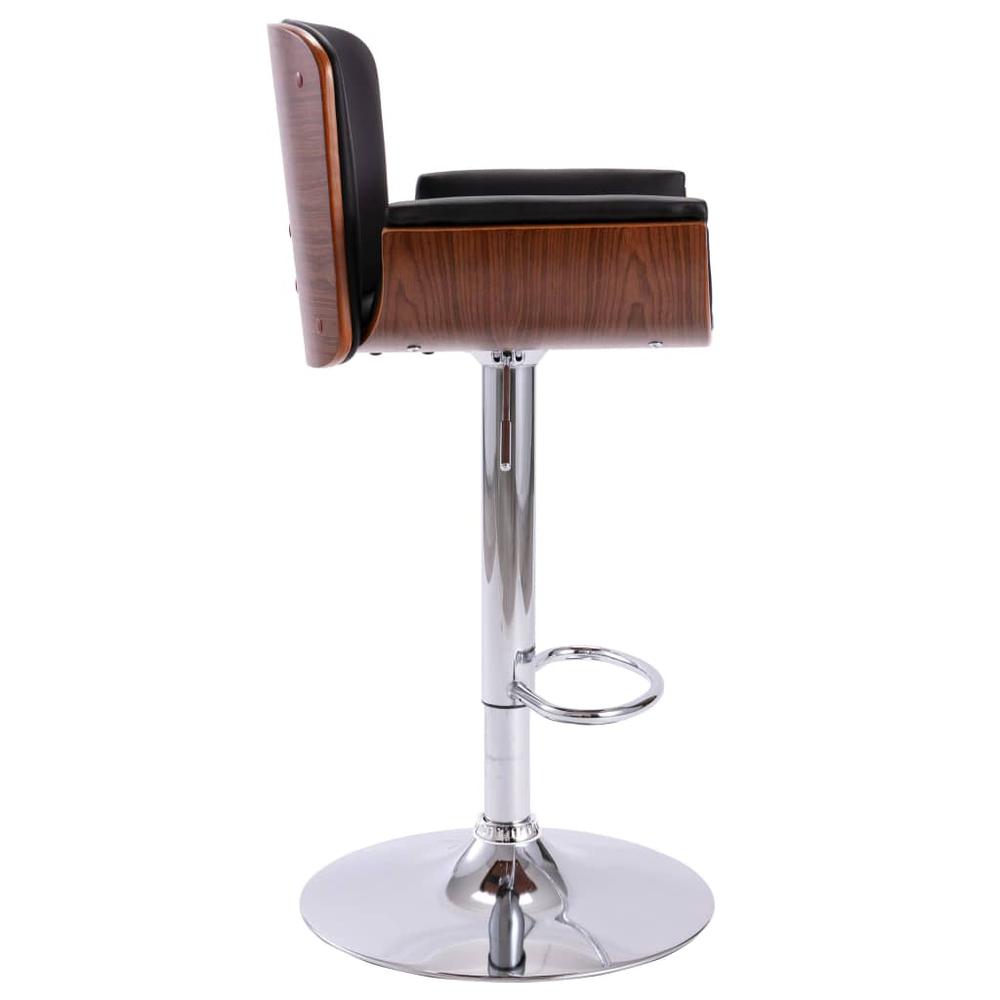 Bar Stool Black Faux Leather. Picture 3