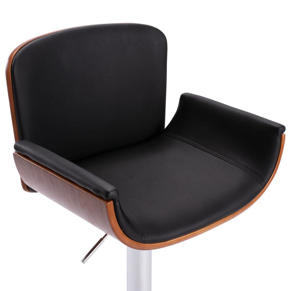 Bar Stool Black Faux Leather. Picture 5