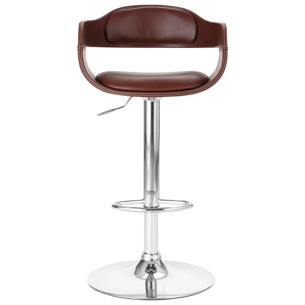 Bar Stool Brown Faux Leather. Picture 1