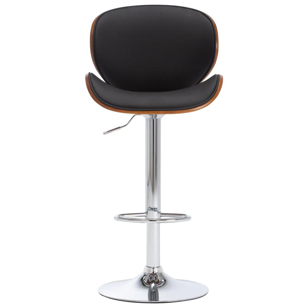 Bar Stool Black Faux Leather. Picture 1