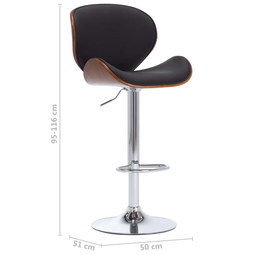 Bar Stool Black Faux Leather. Picture 6