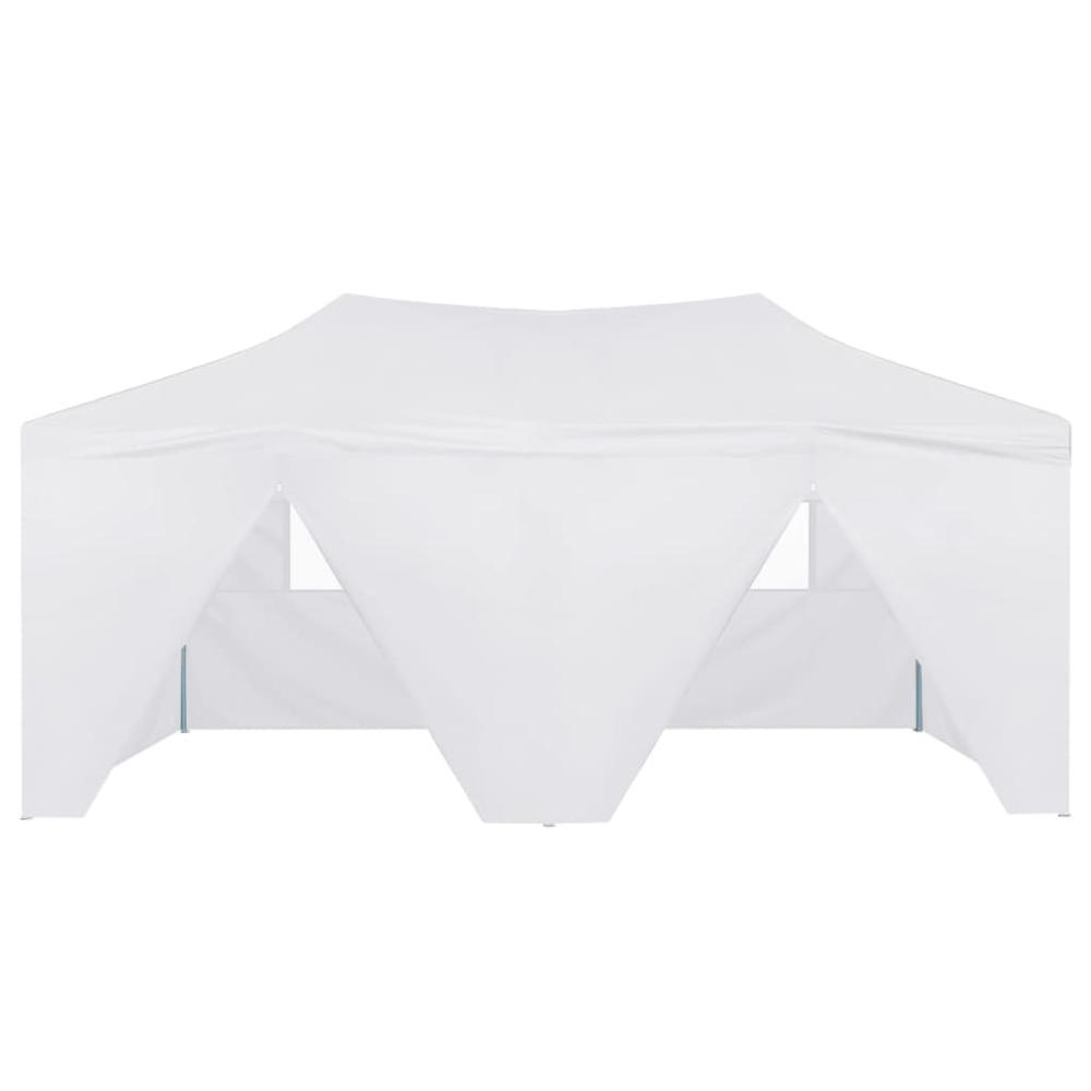 vidaXL Professional Folding Party Tent with 4 Sidewalls 118.1"x236.2" Steel White, 48868. Picture 3