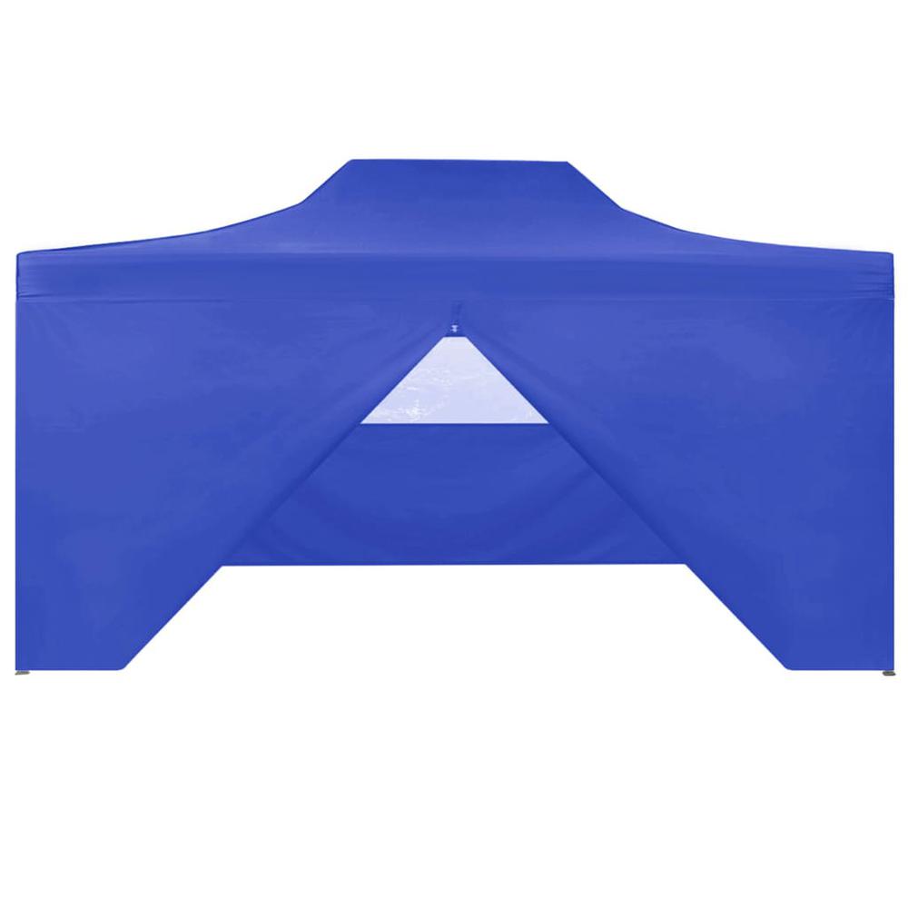 vidaXL Professional Folding Party Tent with 4 Sidewalls 118.1"x157.5"Steel Blue, 48891. Picture 3