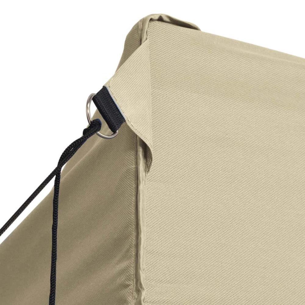 vidaXL Professional Folding Party Tent with 3 Sidewalls 118.1"x157.5" Steel Cream, 48893. Picture 4