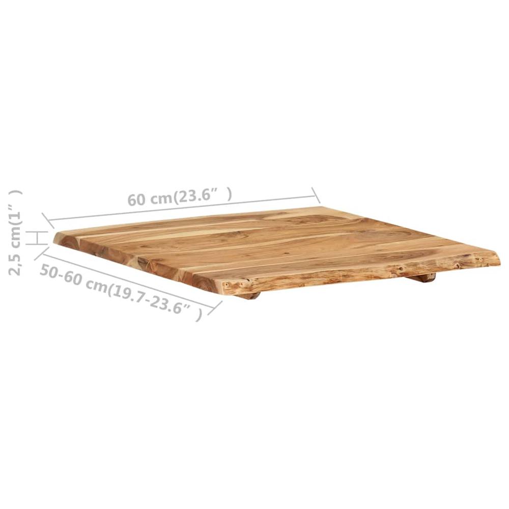 vidaXL Table Top Solid Acacia Wood 23.6"x(19.7"-23.6")x1" 6327. Picture 3