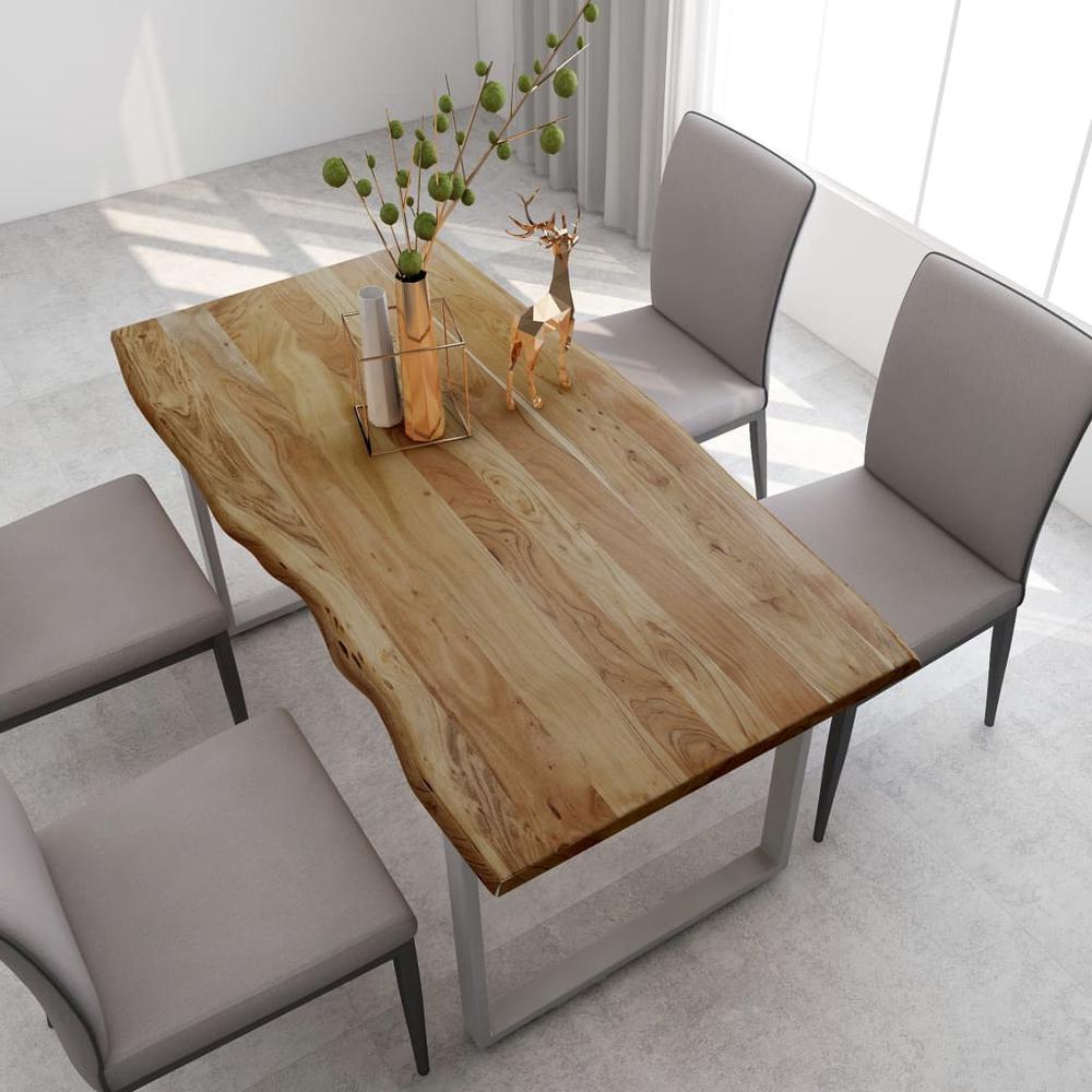 vidaXL Dining Table 63"x31.5"x29.9" Solid Acacia Wood 6477. The main picture.