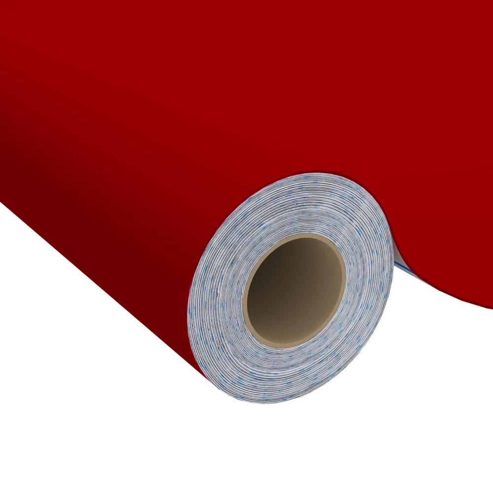 Self-adhesive Furniture Film Red 196.9"x35.4" PVC. Picture 2