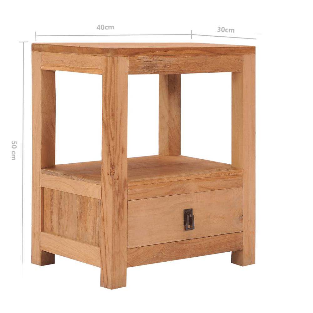 Bedside Cabinet 15.7"x11.8"x19.7" Solid Wood Teak. Picture 7