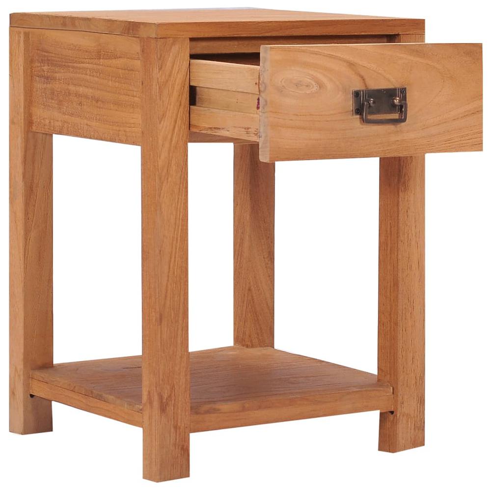 Bedside Cabinet 13.8"x13.8"x19.7" Solid Wood Teak. Picture 1