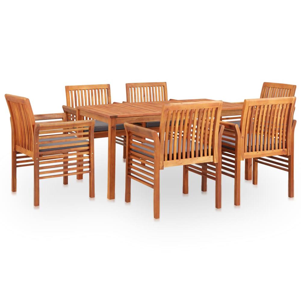 vidaXL 7 Piece Outdoor Dining Set with Cushions Solid Acacia Wood, 278904. The main picture.