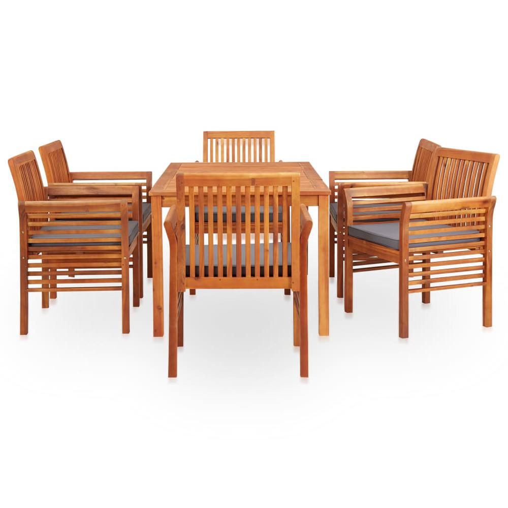 vidaXL 7 Piece Outdoor Dining Set with Cushions Solid Acacia Wood, 278904. Picture 3