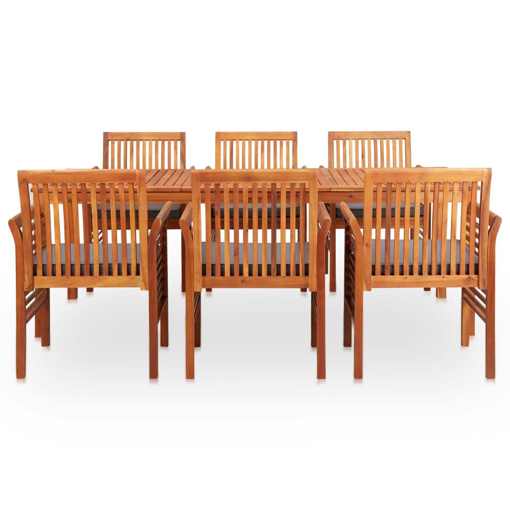vidaXL 7 Piece Outdoor Dining Set with Cushions Solid Acacia Wood, 278905. Picture 2