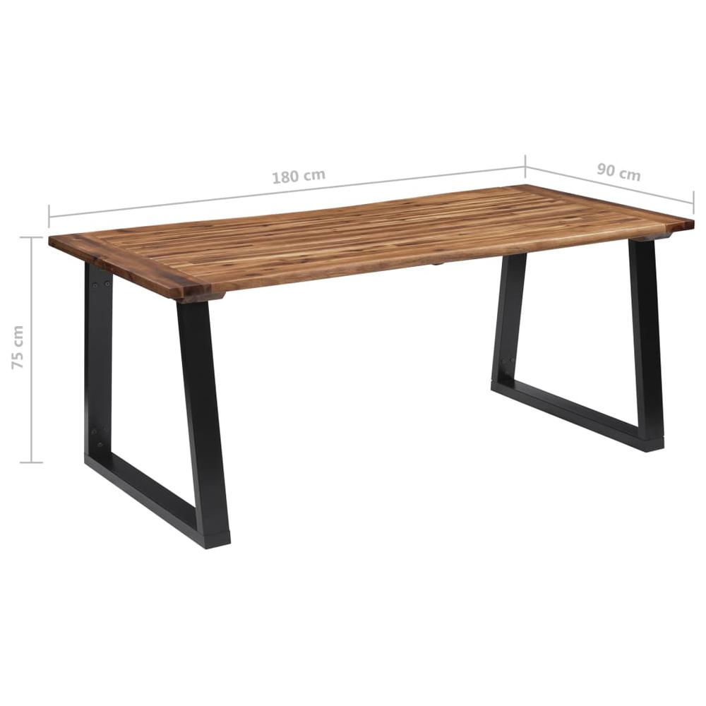 vidaXL Dining Table Solid Acacia Wood 70.9"x35.4", 288068. Picture 7
