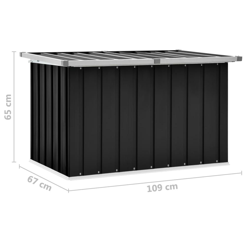 vidaXL Garden Storage Box Anthracite 42.9"x26.4"x25.6" 6259. Picture 8