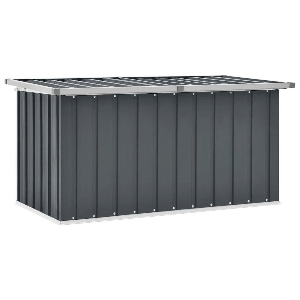 vidaXL Patio Storage Box Gray 50.8"x26.4"x25.6". Picture 1