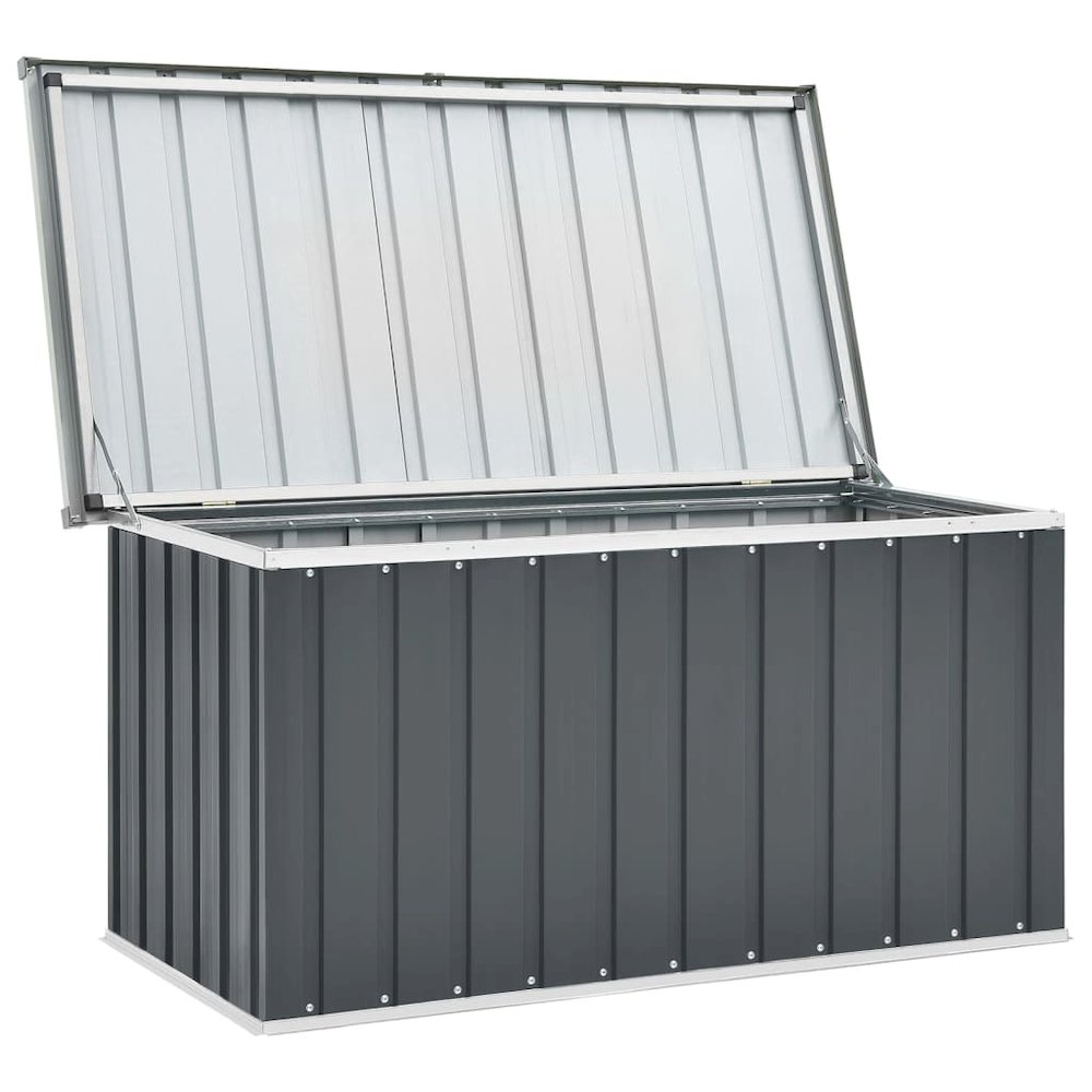 vidaXL Patio Storage Box Gray 50.8"x26.4"x25.6". Picture 2