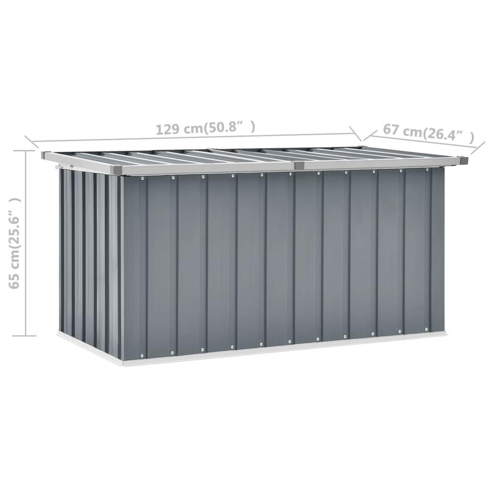 vidaXL Patio Storage Box Gray 50.8"x26.4"x25.6". Picture 8