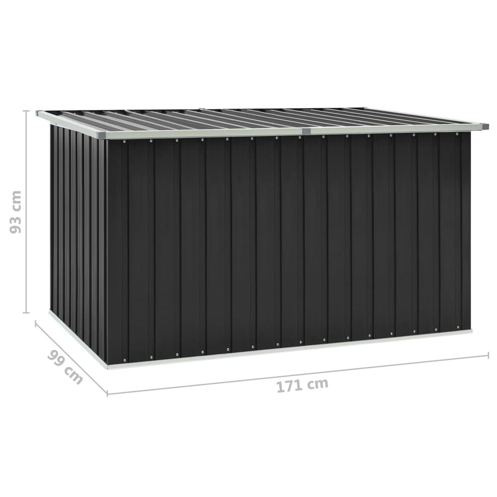 vidaXL Garden Storage Box Anthracite 67.3"x39"x36.6" 6271. Picture 8
