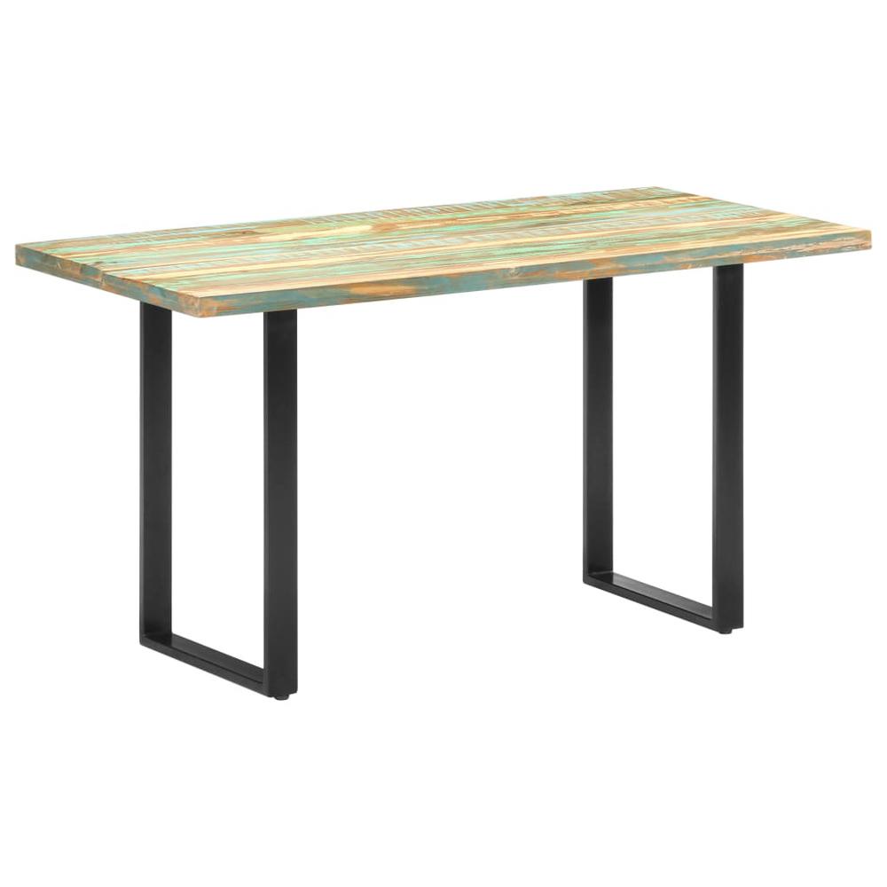 vidaXL Dining Table 55.1"x27.6"x29.9" Solid Reclaimed Wood, 285834. Picture 8