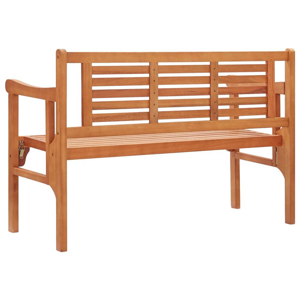 Foldable Patio Bench 47.2" Solid Wood Eucalyptus. Picture 4